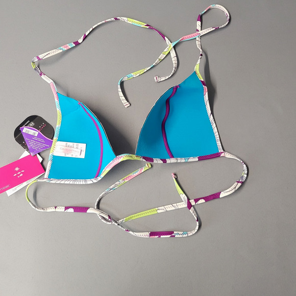 Cia Maritima Bikini Womens Large Floral Neoprene Swimwear Tie Side Semi Cheeky - Picture 6 of 14